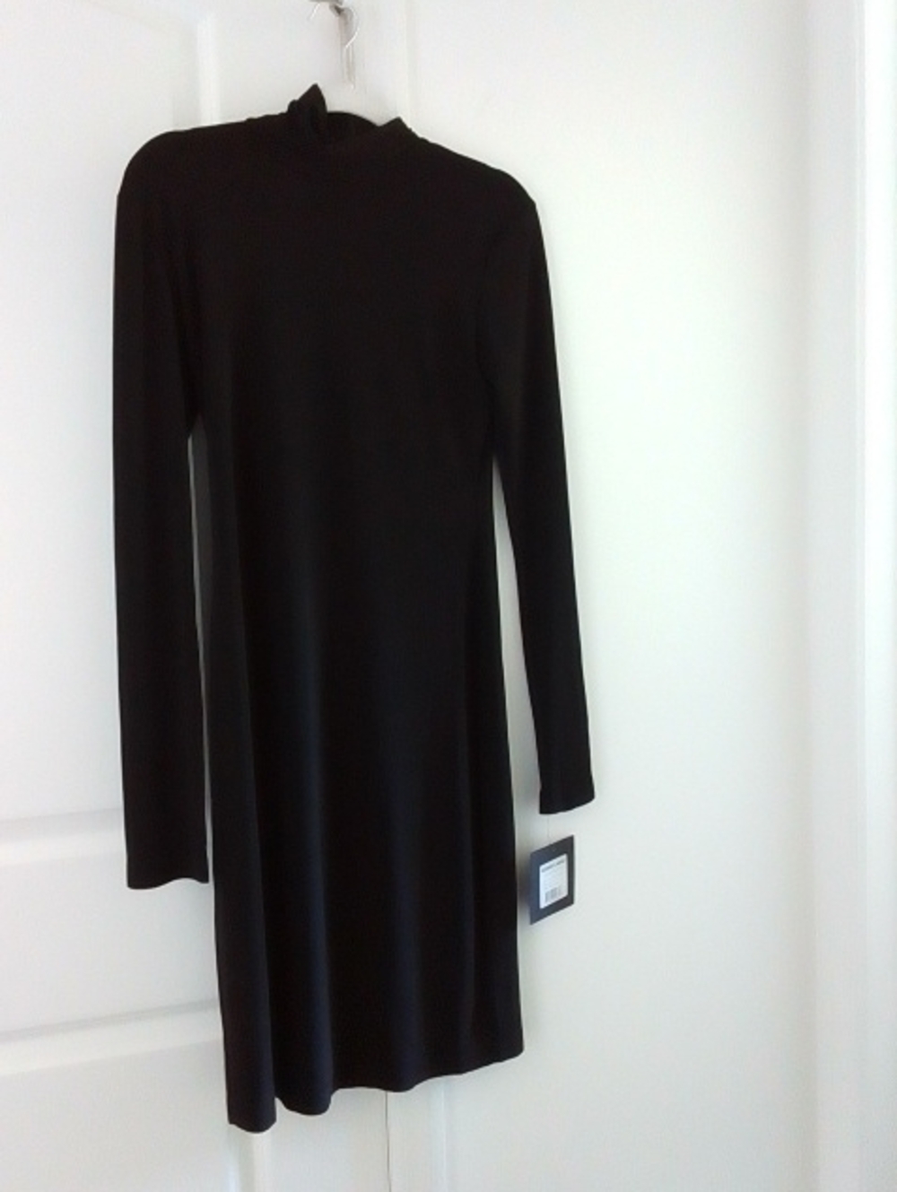 Norma Kamali Turtleneck Black Long-Sleeve Dress